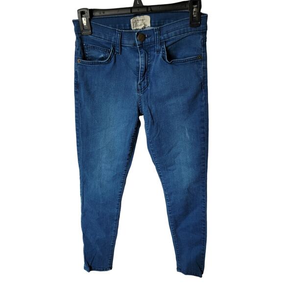 Current Elliott Dark Wash Indigo High Rise USA Made Ankle Skinny Jeans Size 26 - Picture 1 of 13